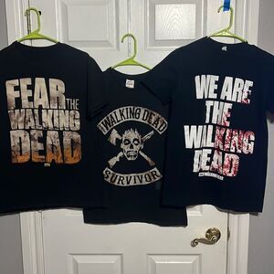 🧟‍♂️ Halloween Horror - THE WALKING DEAD - 3 Shirt Bundle - Men Medium -Perfect